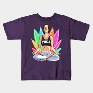 International Yoga Day Lotus Pose Kids T-Shirt